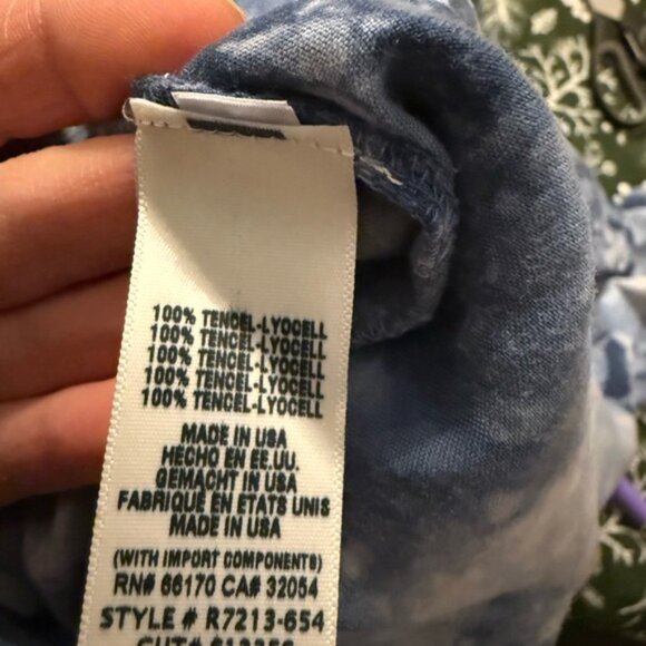 Cloth and Stone Anthropologie Tencel Navy Tie-Dye Pants - Picture 5 of 5